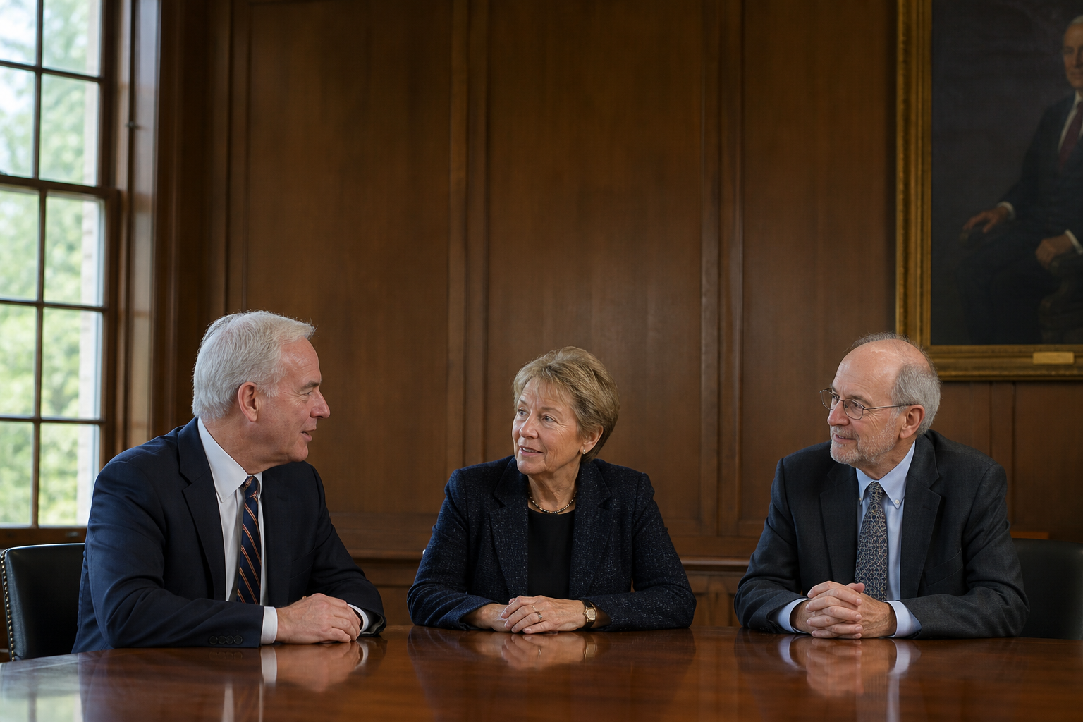 Academic leaders in a meeting